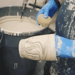 Marbling a Mug with Glazes