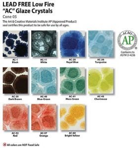 Amaco Glazes: Crystals