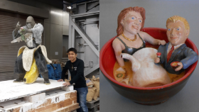 Hirotsune Tashima - Figurative Ceramic - Life size to smaller scale