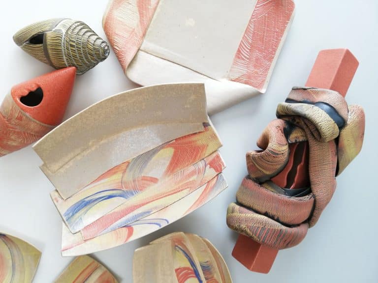 Agnes Husz – Make a wave shape platter with beautiful colored texture on it 768x576