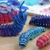 Stephanie Kilgast – Mixed Media Caterpillar Sculpture in Cold Porcelain and Air-Dry Clay