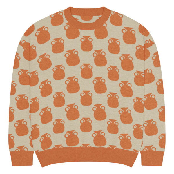 Orange Vases Knitted Sweater - Image 15