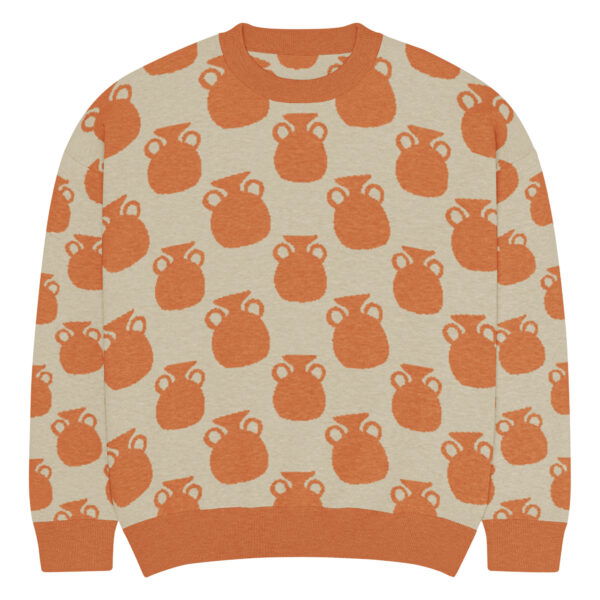 Orange Vases Knitted Sweater - Image 4