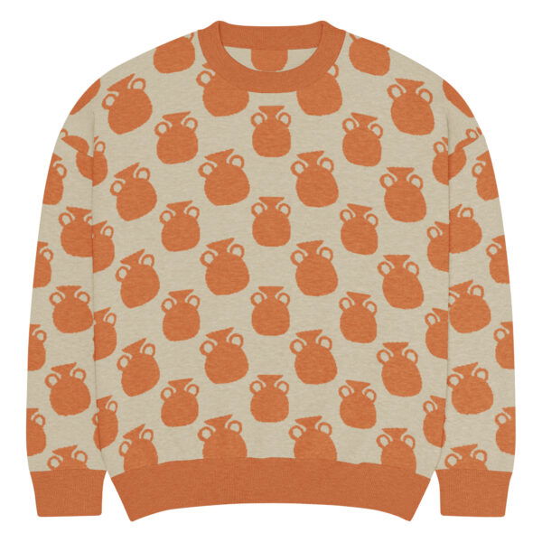 Orange Vases Knitted Sweater - Image 11
