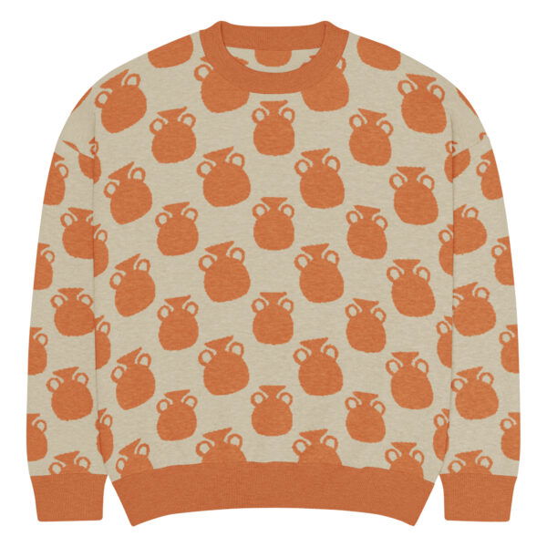 Orange Vases Knitted Sweater - Image 7