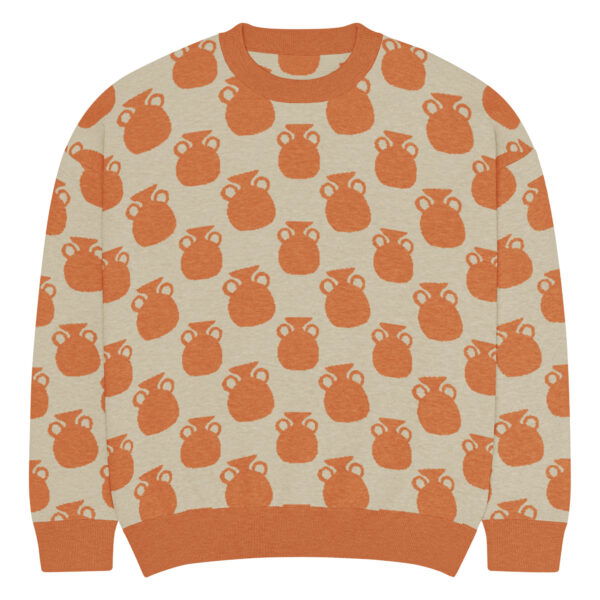 Orange Vases Knitted Sweater - Image 13