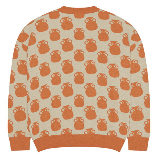 Orange Vases Knitted Sweater - Image 6