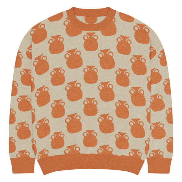 Orange Vases Knitted Sweater - Image 5
