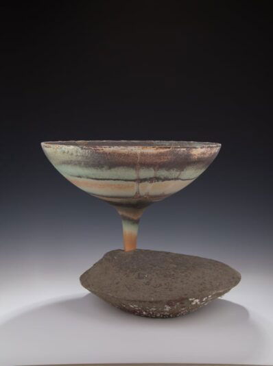 Chalice mounted in rock by Mary Fox