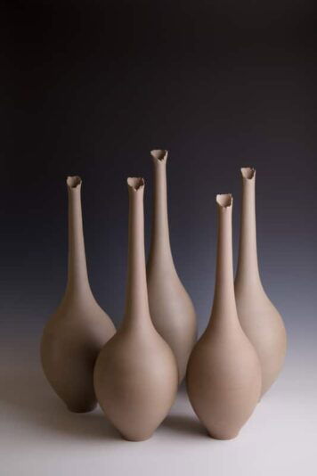 Bottle Vases by Mary Fox