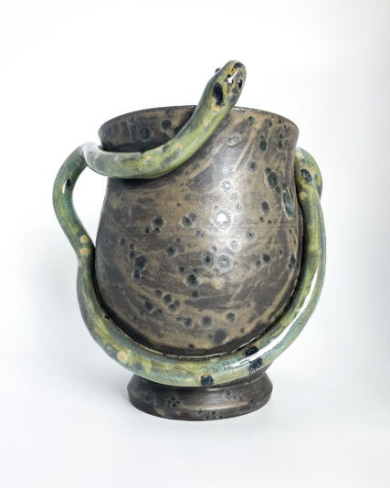 09_Medusa Vase_front_14inx7in._stoneware and glaze