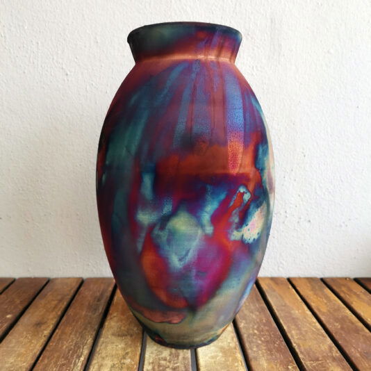 Full Copper Matte Oval Vase