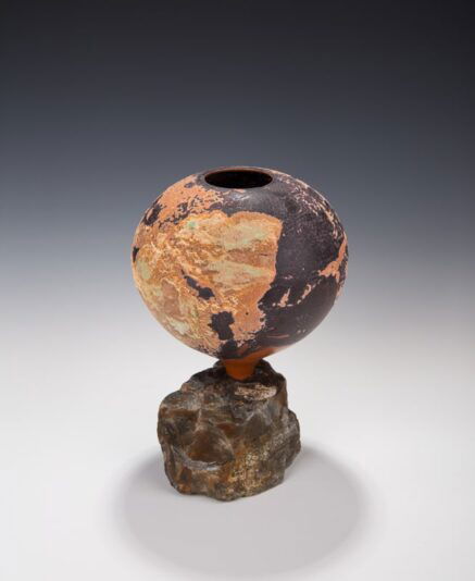 Chalice mounted in rock by Mary Fox