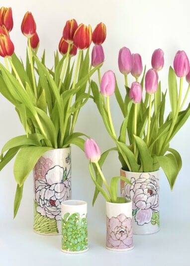 Peony vases